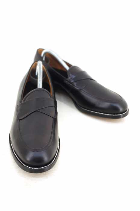 706 union（ナナマルロクユニオン） CROSS STRAP SHOES BLACK レザーローファー メンズ シューズ