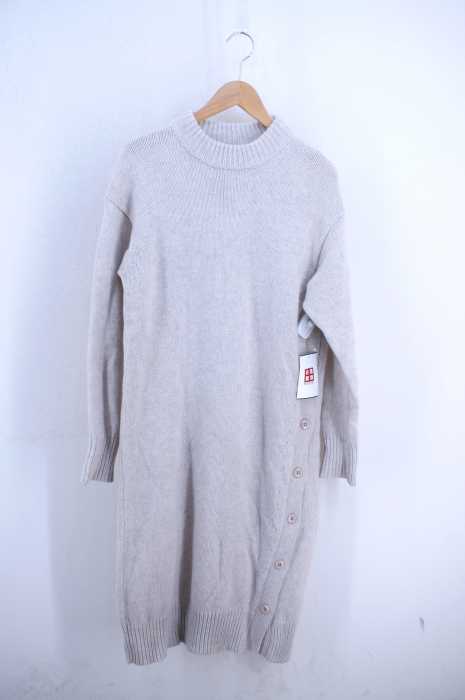 BEAUTY & YOUTH UNITED ARROWS (ビューティーアンドユースユナイテッドアローズ) スリットボタンハイネックニットワンピース レディース ワンピース