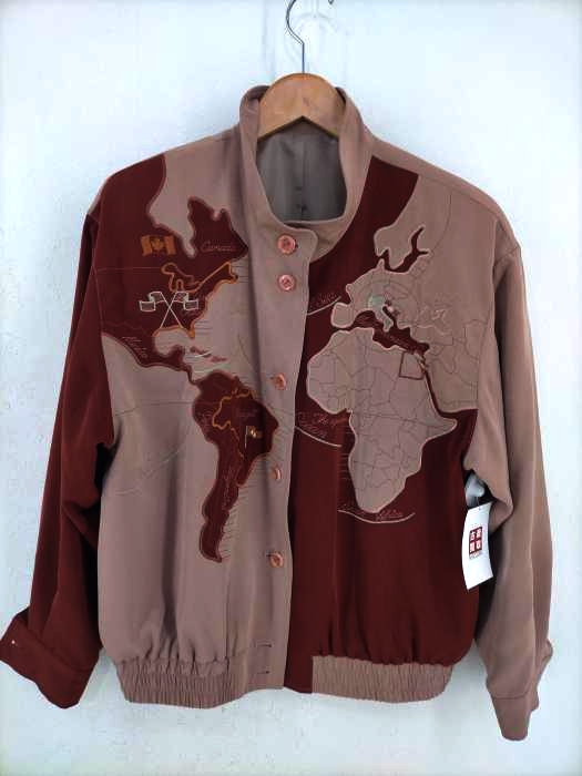 USED古着(ユーズドフルギ) 地図刺繍スイングトップ メンズ アウター