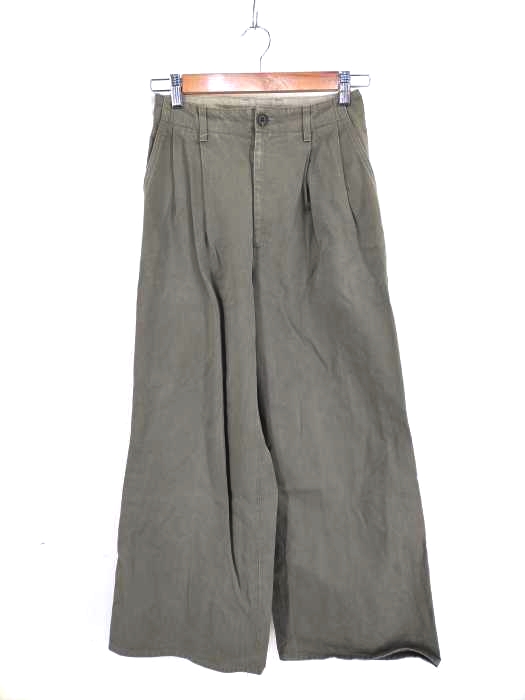 AURALEE（オーラリー） WASHED FINX CHINO WIDE TUCK PANTS レディース パンツ