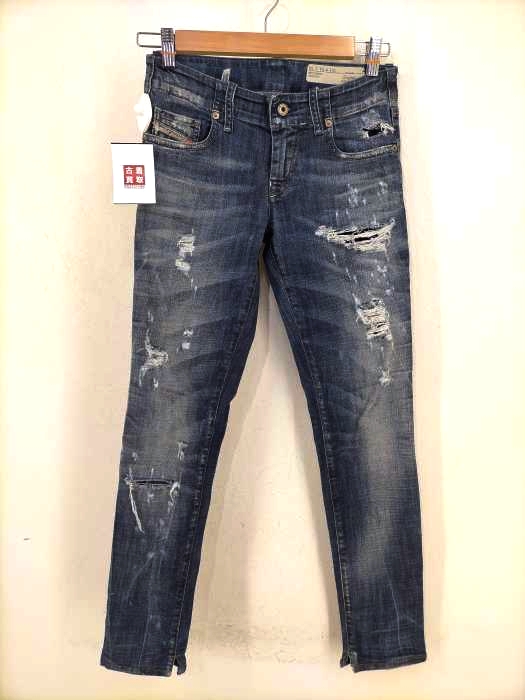 DIESEL（ディーゼル） Grupee ダメージ加工デニムパンツ レディース パンツ