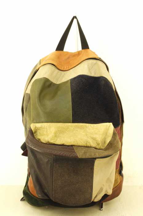 USED （ブランド不明） レザー×スウェード パッチワークリュック メンズ バッグ