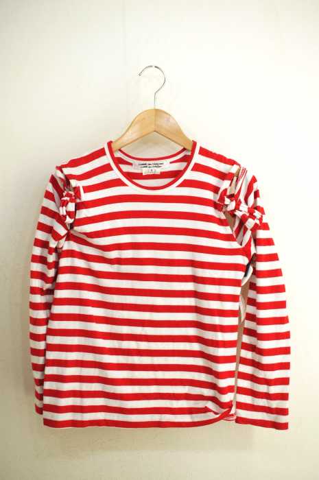 COMME des GARCONS COMME des GARCONS(コムデギャルソンコムデギャルソン) AD2014 14AW ボーダーリボン切替カットソー レディース トップス