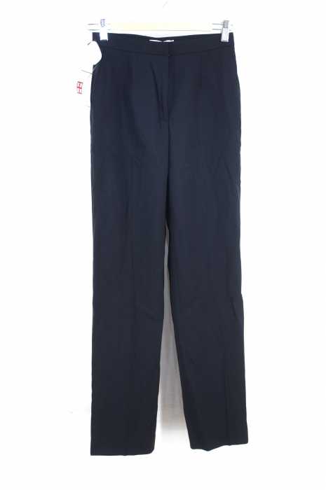 CALVIN KLEIN （カルバンクライン） ウールギャバ ノータックハイウエストワイドスラックス レディース パンツ
