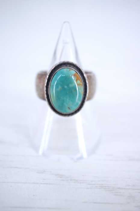 NAVAJO（ナバホ） 50s～60s STERLING K刻印 ターコイズリング メンズ