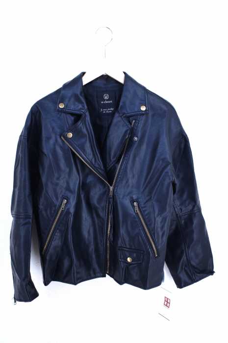 w closet （ダブルクローゼット） フェイクレザーダブルライダースジャケット レディース アウター