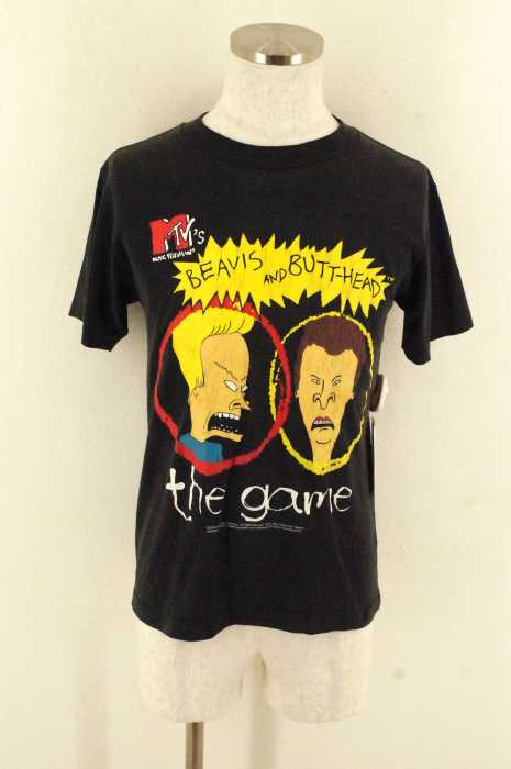 USED (ブランド不明) クルーネッククラックプリントTシャツ メンズ トップス