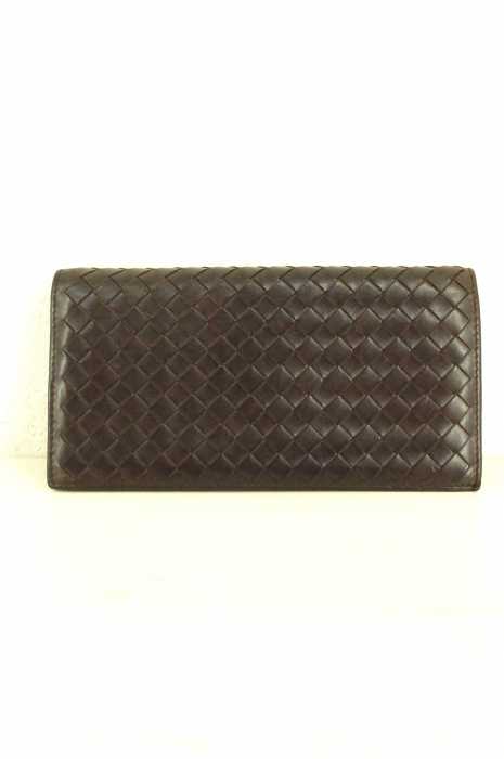 BOTTEGA VENETA (ボッテガヴェネタ) 編み込みレザーウォレット 長財布 メンズ ファッション雑貨