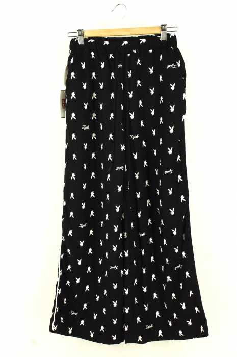 X Girl Playboy エックスガール プレイボーイ ロゴ柄イージーワイドパンツ レディース パンツ ブランド古着買取販売バズストア X Girl Playboy エックスガール プレイボーイ ロゴ柄イージーワイドパンツ レディース パンツ ブランド古着買取販売バズストア