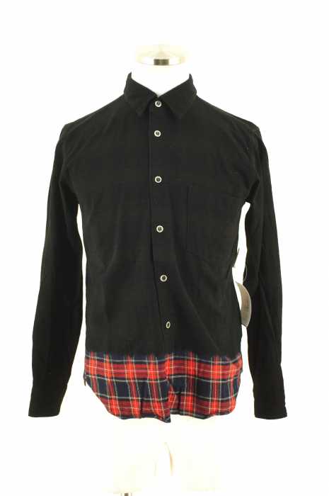 BLACK COMME des GARCONS （ブラックコムデギャルソン） AD2009 裾チェック切替 メンズ トップス
