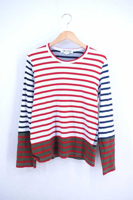 COMME des GARCONS COMME des GARCONS(コムデギャルソンコムデギャルソン) クレイジーパターンボーダーカットソー レディース トップス