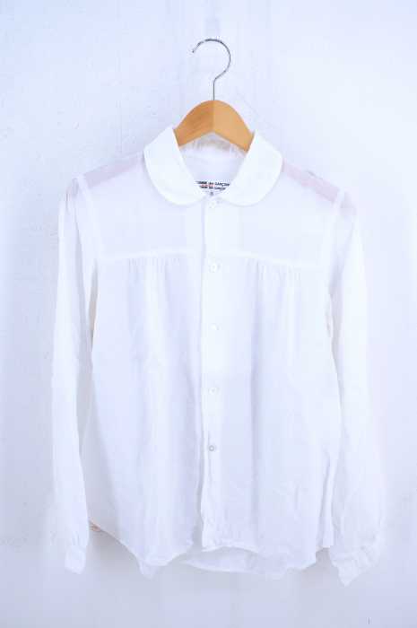 COMME des GARCONS COMME des GARCONS(コムデギャルソンコムデギャルソン) AD2006 07SS ラウンドカラーキュプラL/Sシャツ レディース トップス