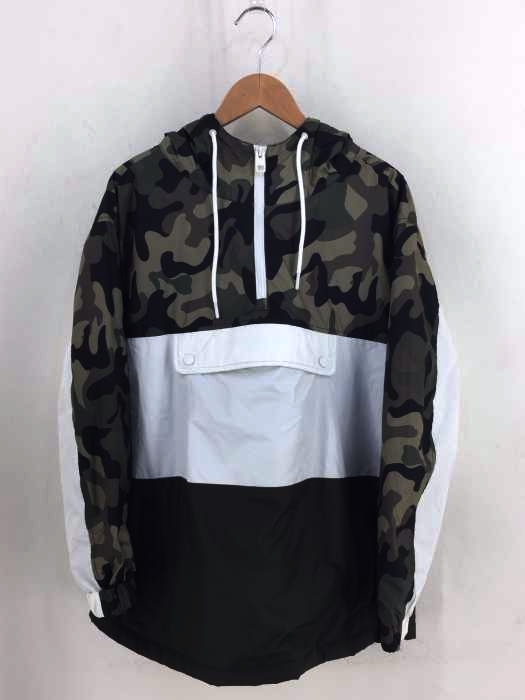 BERSHKA（ベルシュカ） カモフラ 切替 アノラックパーカー メンズ アウター