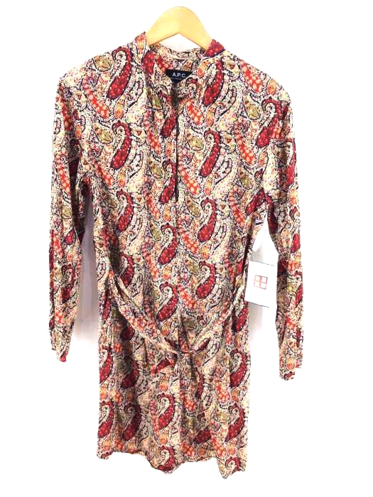 A.P.C.(アーペーセー) 花ペイズリー柄 シャツワンピース レディース ワンピース