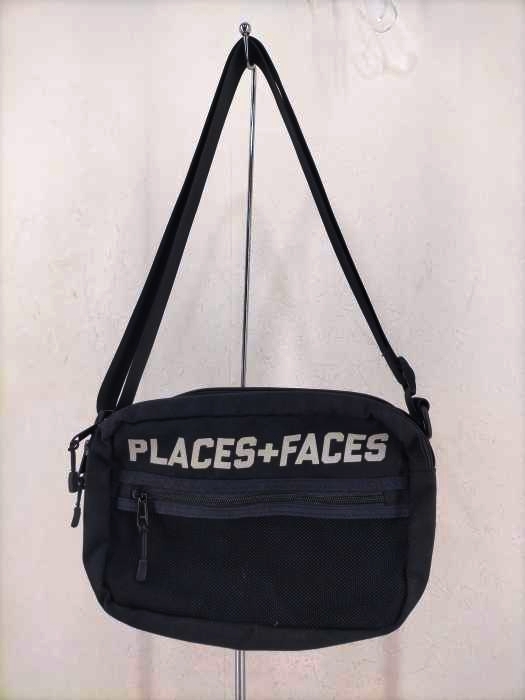PLACES+FACES(プレイシーズフェイシーズ) ロゴプリント ショルダーバッグ メンズ バッグ