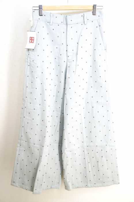 KBF （ケイビーエフ） ドット刺繍ワイドパンツ レディース パンツ