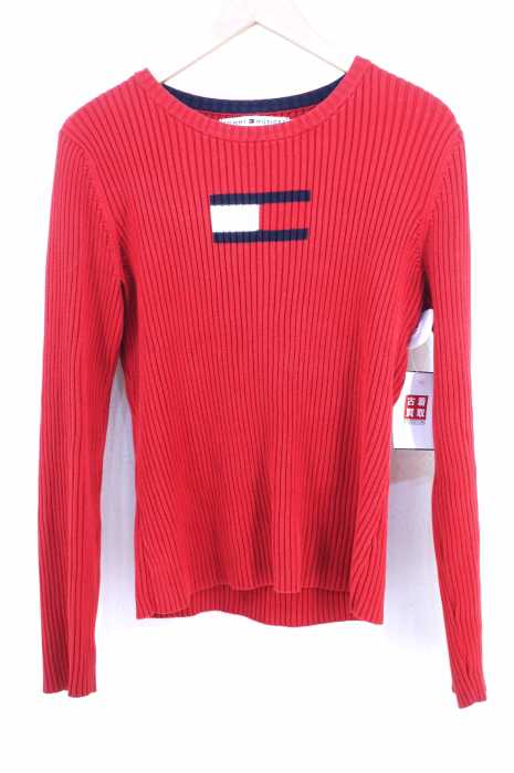 TOMMY HILFIGER （トミーヒルフィガー） ロゴプリントコットンリブニット レディース トップス