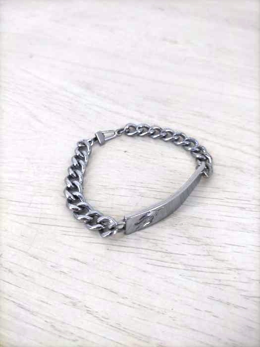 USED古着（ユーズドフルギ） NICKEL SILVER  IDブレスレット メンズ アクセサリー