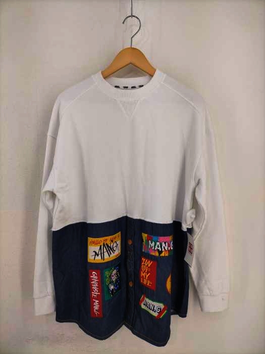 MAN.G（マンジー） シャツドッキングデザインスウェット メンズ トップス