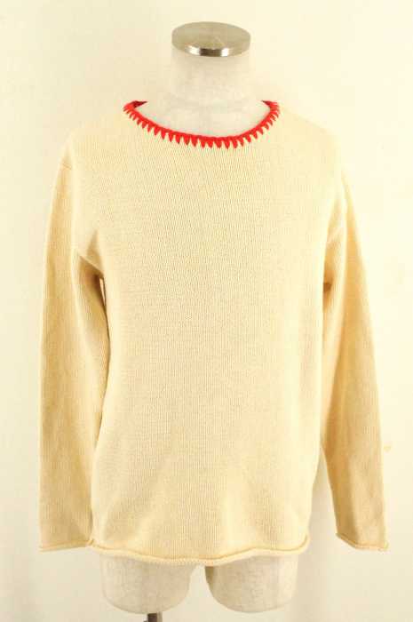 .efiLevol×ISLAND KNIT WORKS （エフィレボル　アイランドニットワーク） コマ網プルオーバーニット メンズ トップス