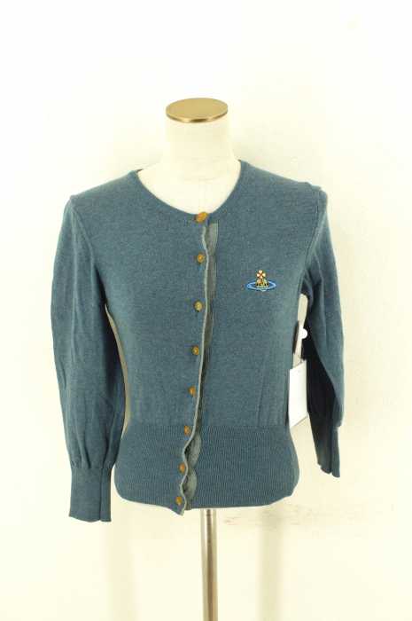 Vivienne Westwood RED LABEL （ヴィヴィアンウエストウッドレッドレーベル） オーブ刺繍付きボタンカーディガン レディース トップス