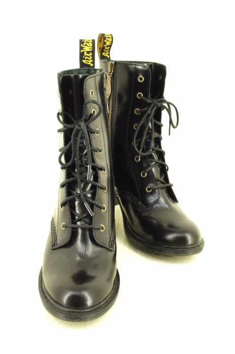 Dr.Martens (ドクターマーチン) 8ホールサイドジップヒールレザーブーツ レディース シューズ
