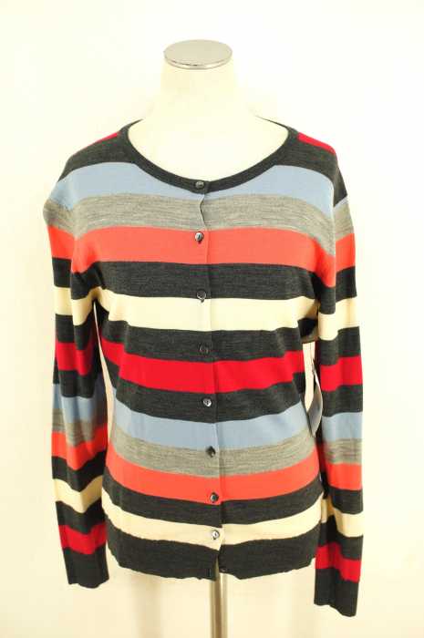 JOHN SMEDLEY （ジョンスメドレー） マルチボーダーカーディガン レディース トップス