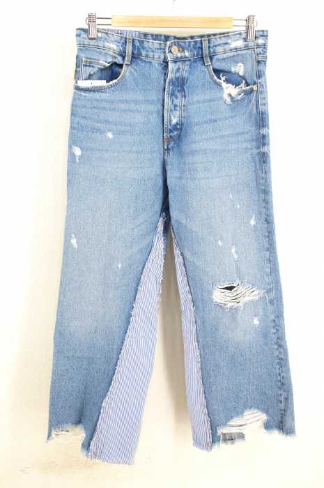ZARA trafaluc（ザラトラファルック） 再構築ダメージ加工フレアデニムパンツ レディース パンツ