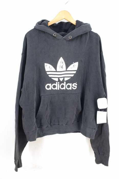 Adidas アディダス ロゴプリントプルオーバーパーカー レディース トップス ブランド古着買取販売バズストア