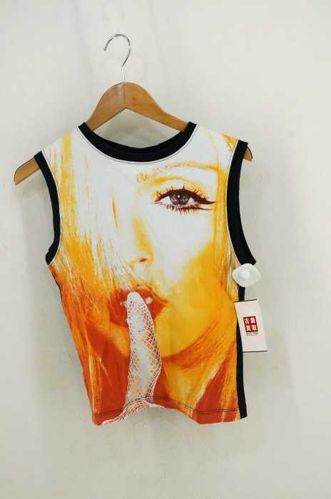 USED古着 (ユーズドフルギ) MADONNA 前面フォトプリントタンクトップ レディース トップス