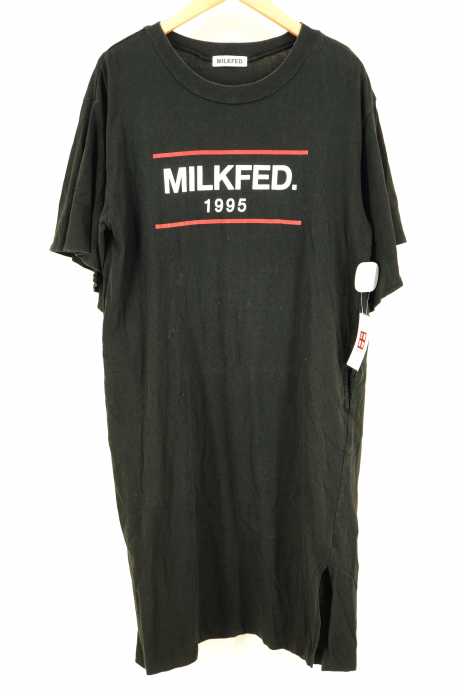 MILKFED. （ミルクフェド） ロゴプリントTシャツワンピース レディース ワンピース