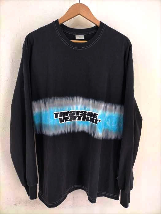 THIS IS NEVER THAT（ディスイズネバーザット） ロゴプリントクルーネックロングスリーブT メンズ トップス