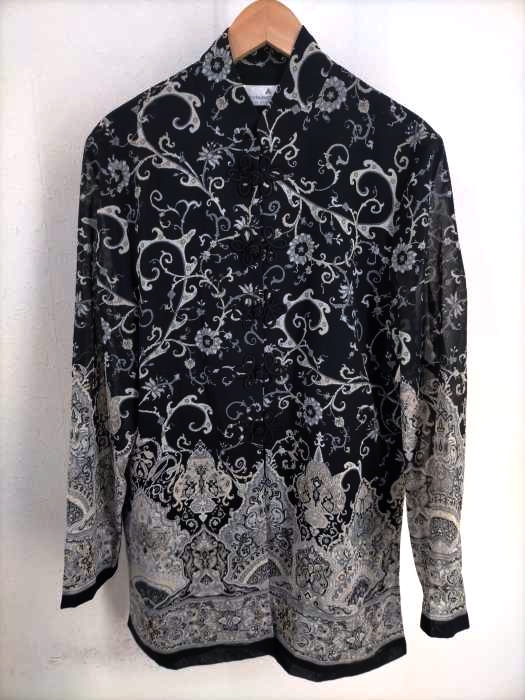 Liz Claiborne(リズクレイボーン) 総柄チャイナボタンロングシャツ レディース トップス