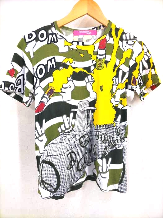 JUNYA WATANABE COMME des GARCONS MAN（ジュンヤワタナベコムデギャルソンマン） AD2003 オーバープリントTシャツ レディース トップス