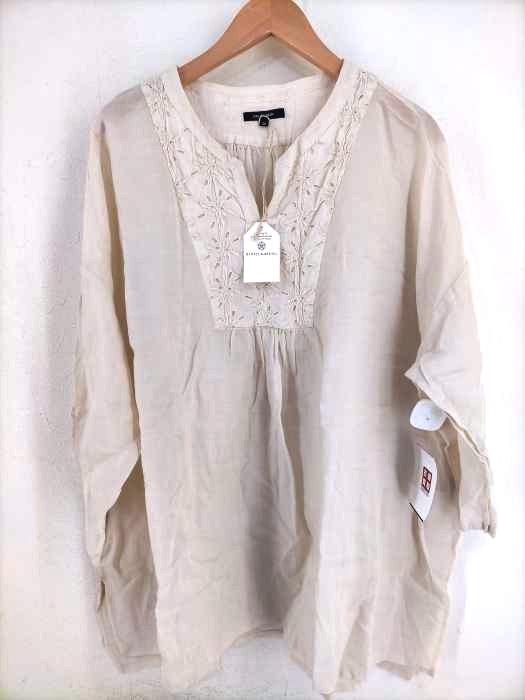 pas de calais（パドカレ） 刺繍レースブラウス レディース トップス