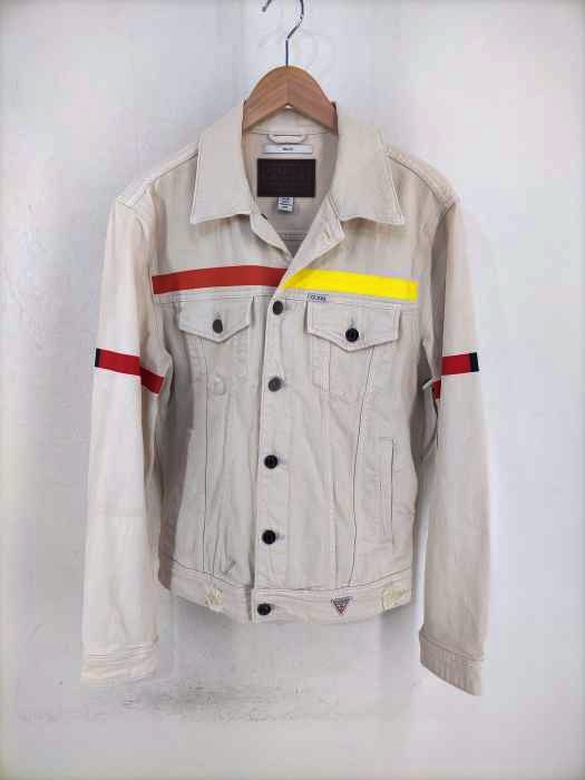 GUESS(ゲス) ダメージ加工デニムジャケット メンズ アウター