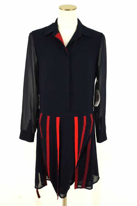 ARMANI EXCHANGE (アルマーニエクスチェンジ) GROSGRAIN-DETAIL SHIRTDRESS ワンピース レディース ワンピース