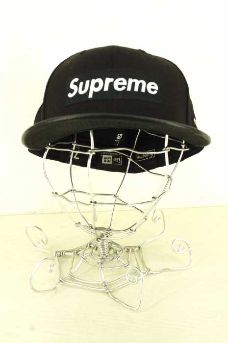 Supreme x New Era （シュプリーム × ニューエラ） Leather Visor BOX LOGO レザー切替 メンズ 帽子