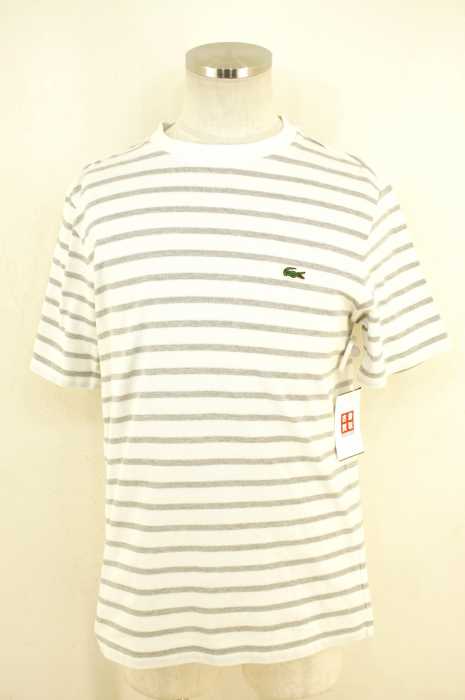 LACOSTE (ラコステ) 胸刺繍鹿の子ボーダーTシャツ メンズ トップス