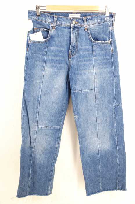 ZARA WOMAN （ザラ ウーマン） 再構築カットオフダメージ加工デニムパンツ レディース パンツ