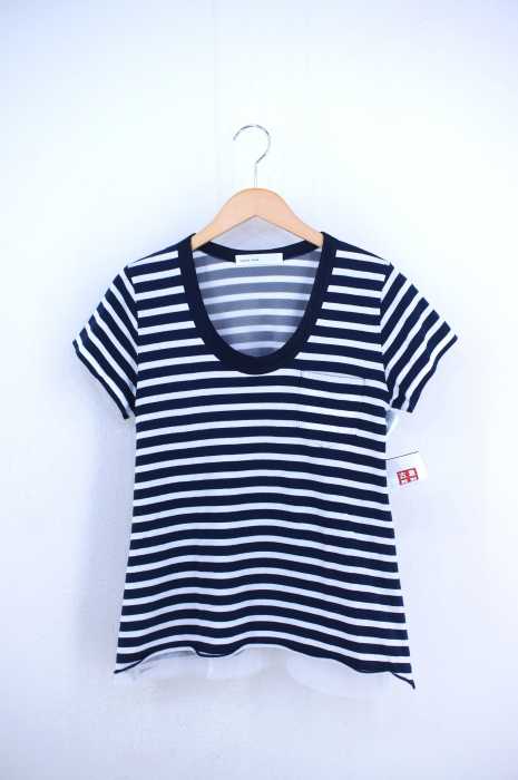 sacai luck （サカイラック） チュール切替ボーダーTシャツ レディース トップス