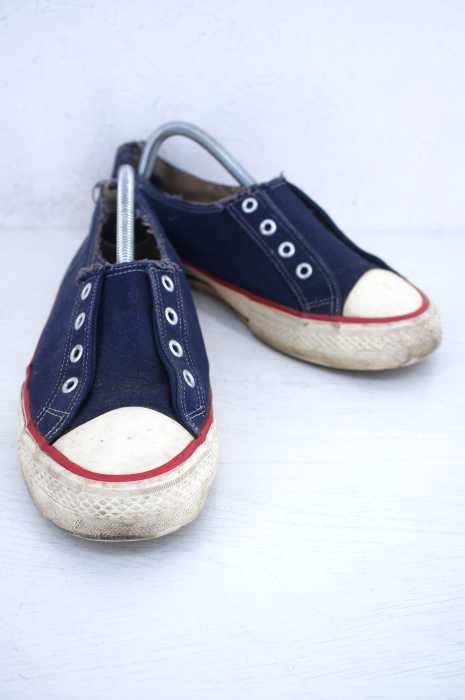 COMME des GARCONS HOMME （コムデギャルソンオム） カットオフ加工 デニムキャンバスローカットスニーカー メンズ シューズ