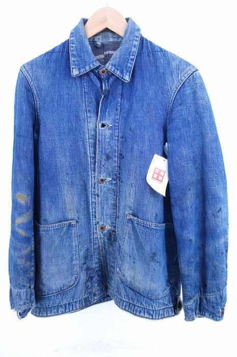 Used古着 ユーズドフルギ 40s 50s 月桂樹ボタン デニムカバーオール メンズ アウター ブランド古着買取販売バズストア