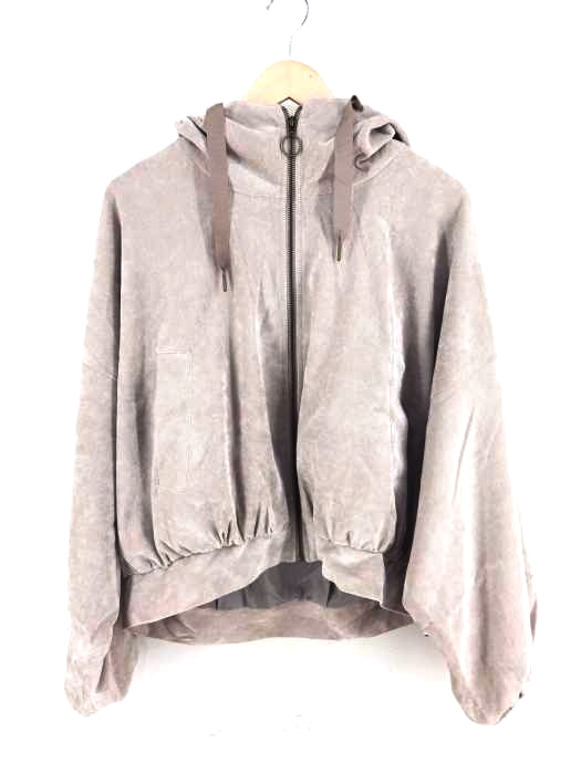 w closet(ダブルクローゼット) ドロップショルダーフードZIPブルゾン レディース アウター