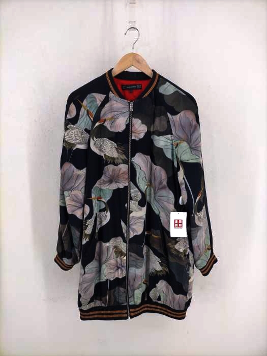 ZARA trafaluc outerwear(ザラトラファルックアウターウェアー) 総柄ロングスタジャン レディース アウター
