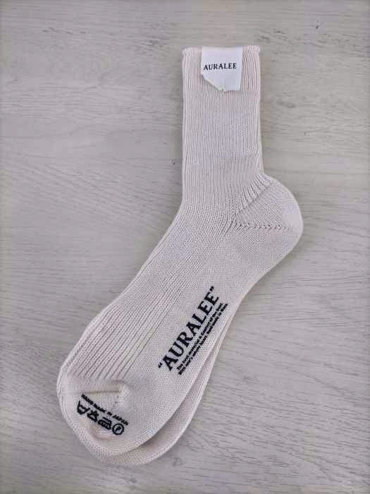 AURALEE（オーラリー） COTTON CASHMERE LOW GAUGE SOX メンズ ファッション雑貨
