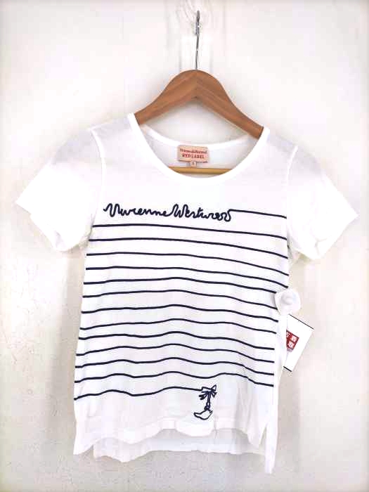 Vivienne Westwood RED LABEL（ヴィヴィアンウエストウッドレッドレーベル） ロゴ ボーダープリントTEE レディース トップス