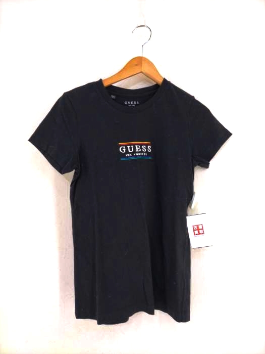 GUESS（ゲス） ロゴ刺繍入りクルーネックTシャツ レディース トップス