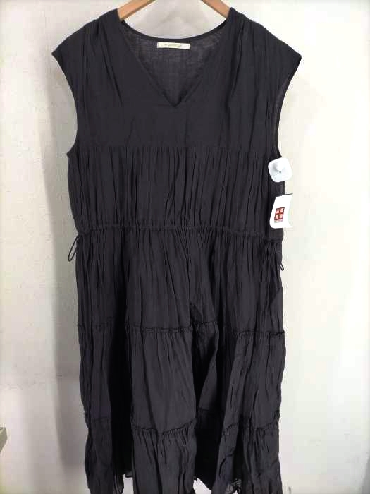 Ne Quittez Pas ヌキテパ 19ss フレンチスリーブ ウエストリボン ティアード ワンピース レディース ワンピース ブランド古着買取販売バズストア