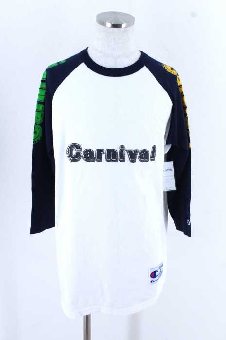 Champion (チャンピオン) プリントラグランロングTシャツ メンズ トップス